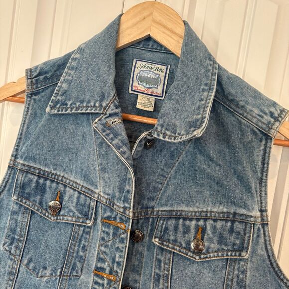 St. John’s Bay Denim Vest Size Small - Picture 3 of 6